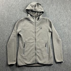 Orage Jacket Womens Medium Gray‎ Full Zip Hooded Fleece Polyester Blend Adults